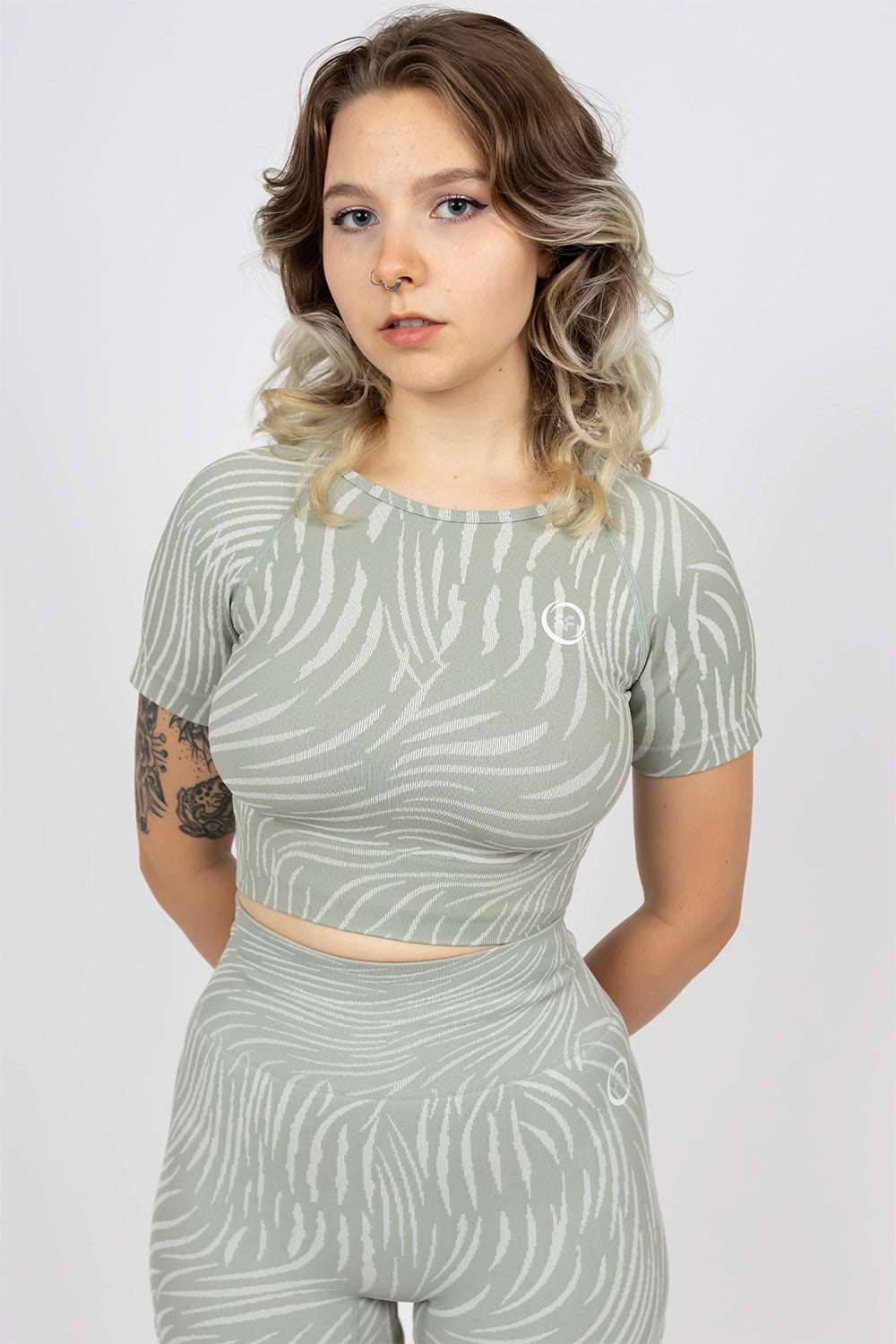 Relentless Seamless Zebra Crop Top