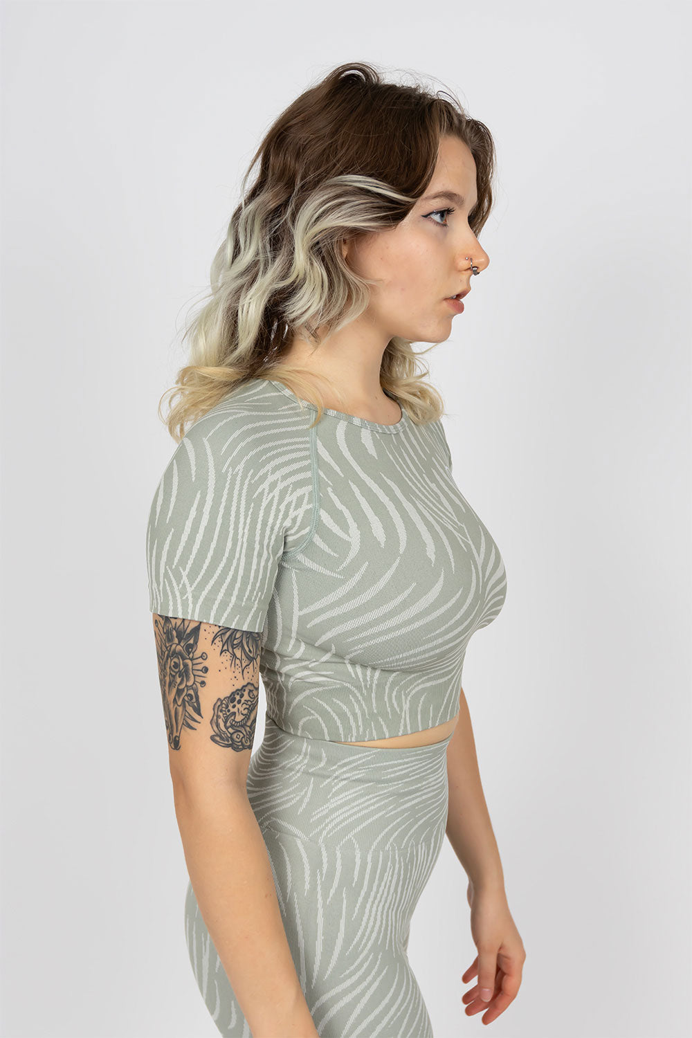 Relentless Seamless Zebra Crop Top